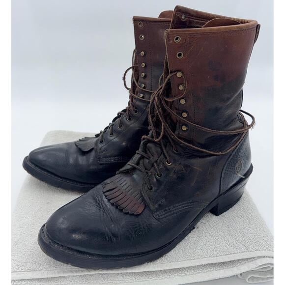 Double H Packer Boots 9625 Men's 12D - Beautiful worn cond. - Picture 2 of 8